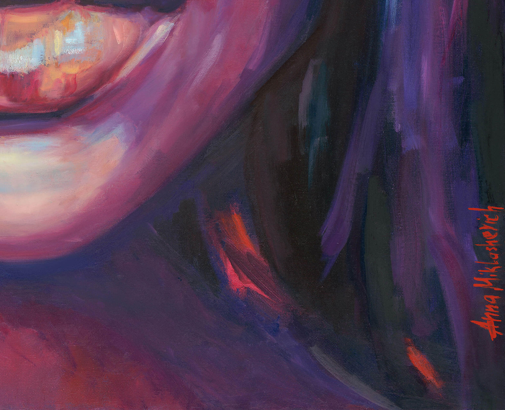 Black Female Portrait by Anna Miklashevich