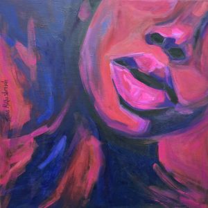 BEYOND THAT STAR black woman portrait by artist Anna Miklashevich