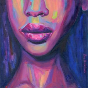 Chic Black Woman Portrait by Anna Miklashevich