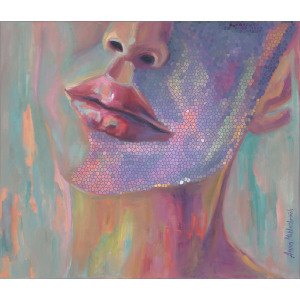 Vibrant Original Expressionist Female Portrait by artist Anna Miklashevich