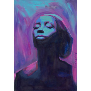 Afro Woman Portrait Energize by Anna Miklashevich