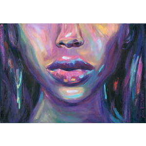 ILLUMINATE THE WORLD - contemporary black woman of color portrait - artist Anna Miklashevich