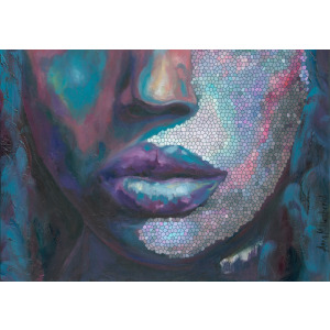 Black Woman Art INFINITE by artist Anna Miklashevich