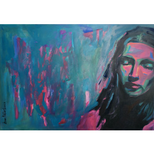 INTEGRATED - contemporary woman of color portrait - artist Anna Miklashevich