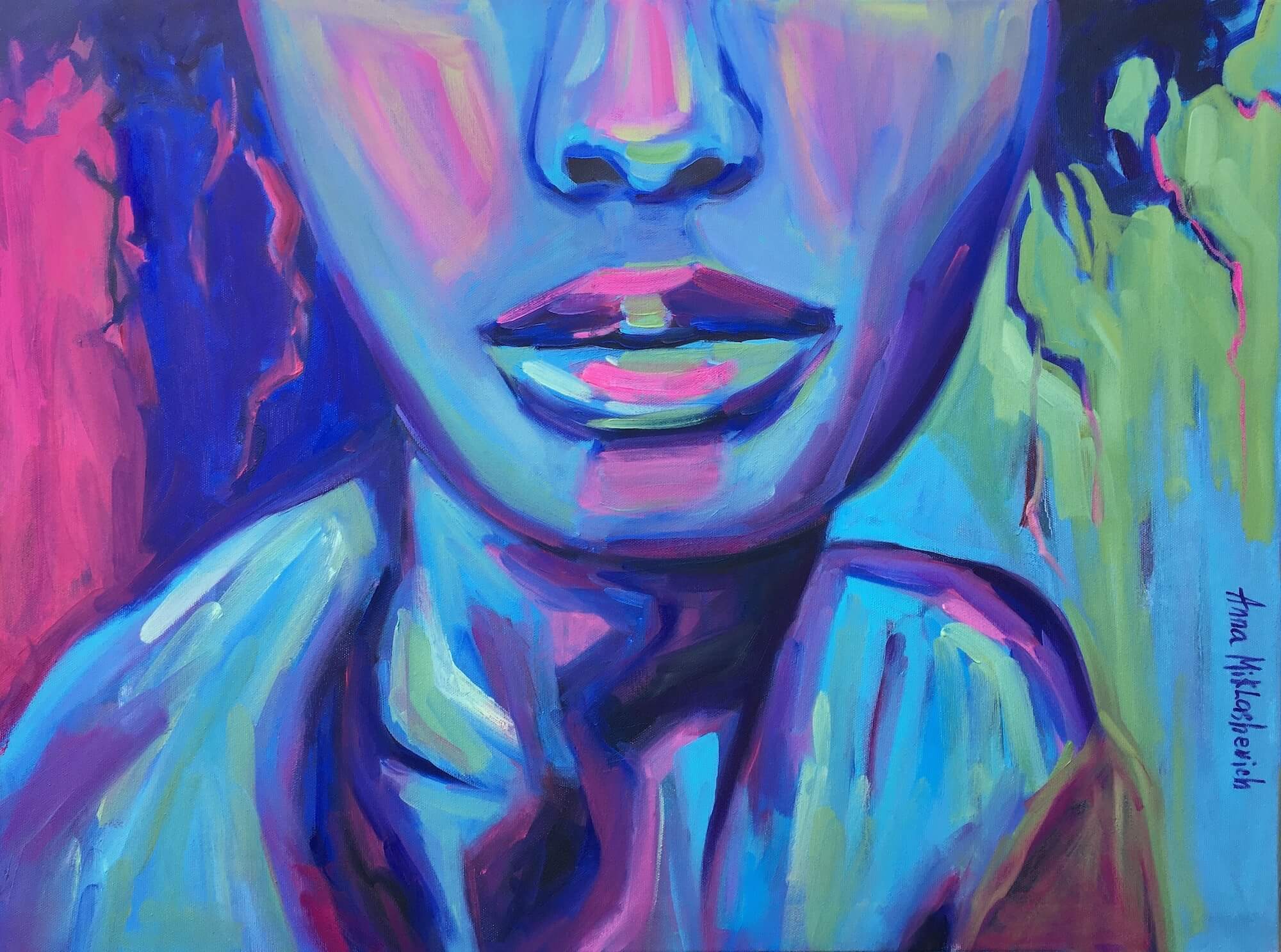 Joy of Life female portrait by artist Anna Miklashevich