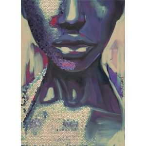 PURPOSEFUL African woman portrait by artist Anna Miklashevich