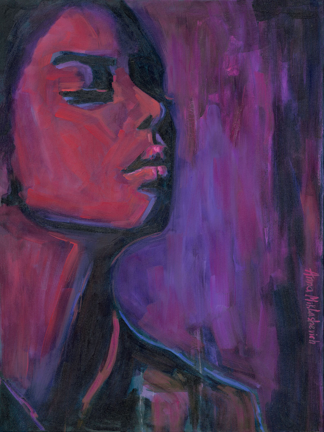 UNWAVERING - contemporary woman portrait - artist Anna Miklashevich
