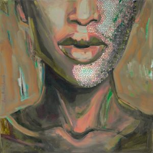 Wonderful Change - black woman portrait - artist Anna Miklashevich