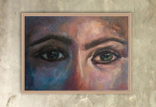 Contemporary woman portrait by artist Anna Miklashevich