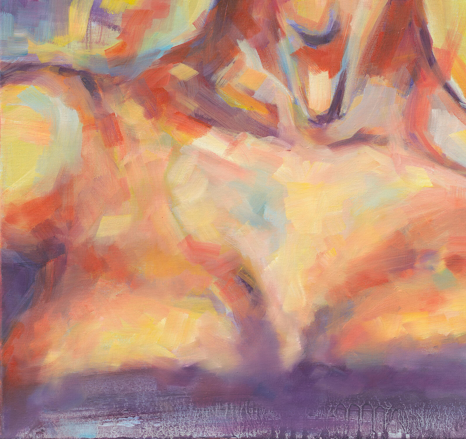 COLORFUL NUDE woman portrait - artist Anna Miklashevich