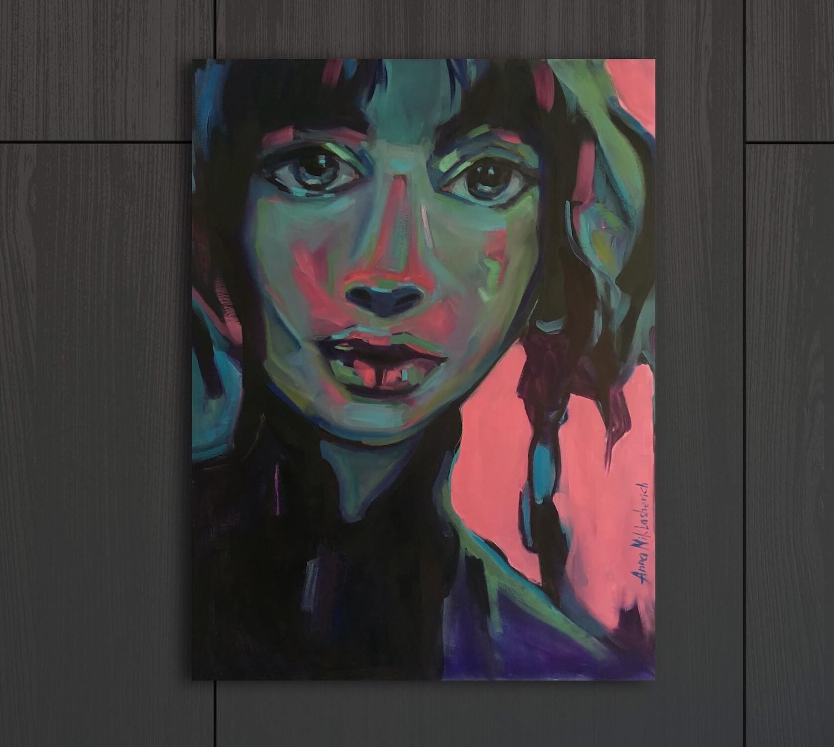 Self-Defined woman portrait by artist Anna Miklashevich