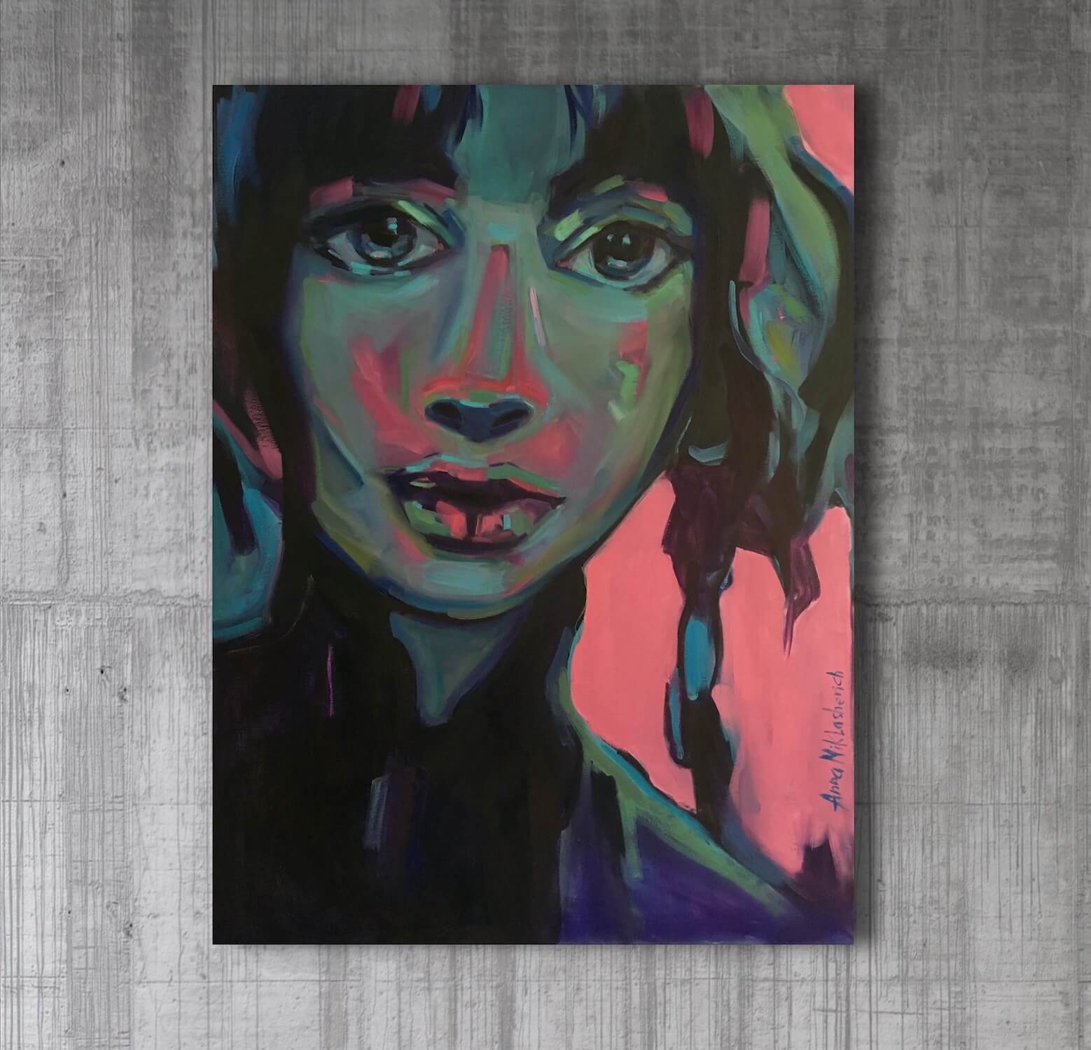 Self-Defined woman portrait by artist Anna Miklashevich