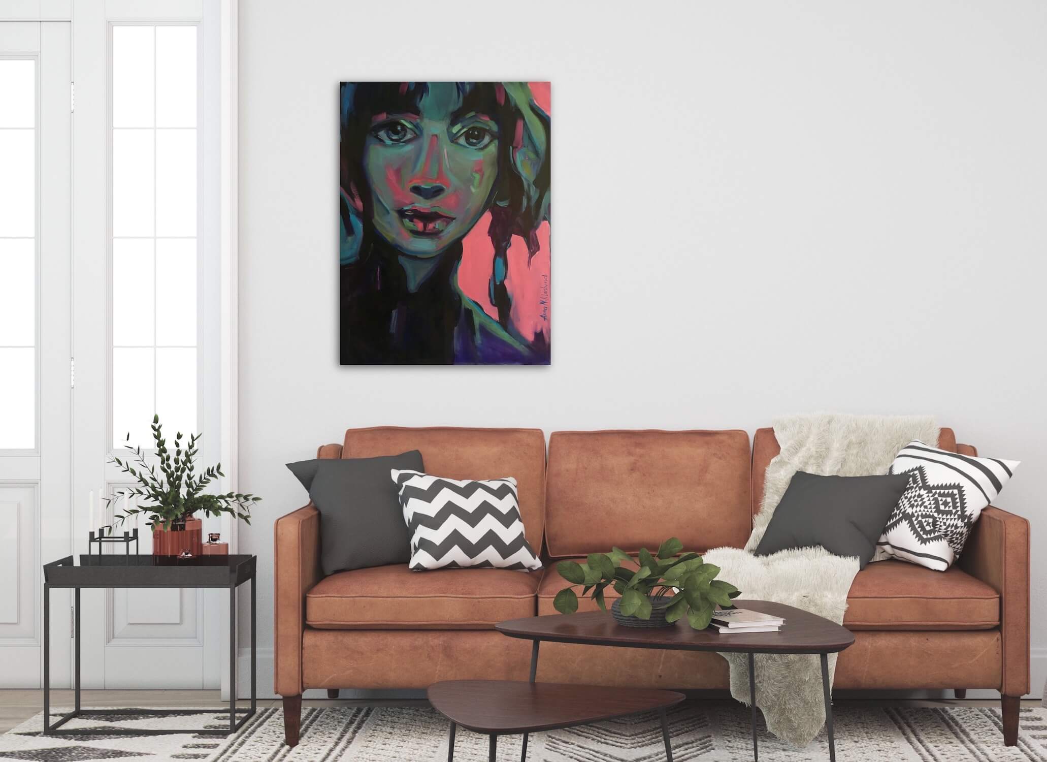 Self-Defined woman portrait by artist Anna Miklashevich