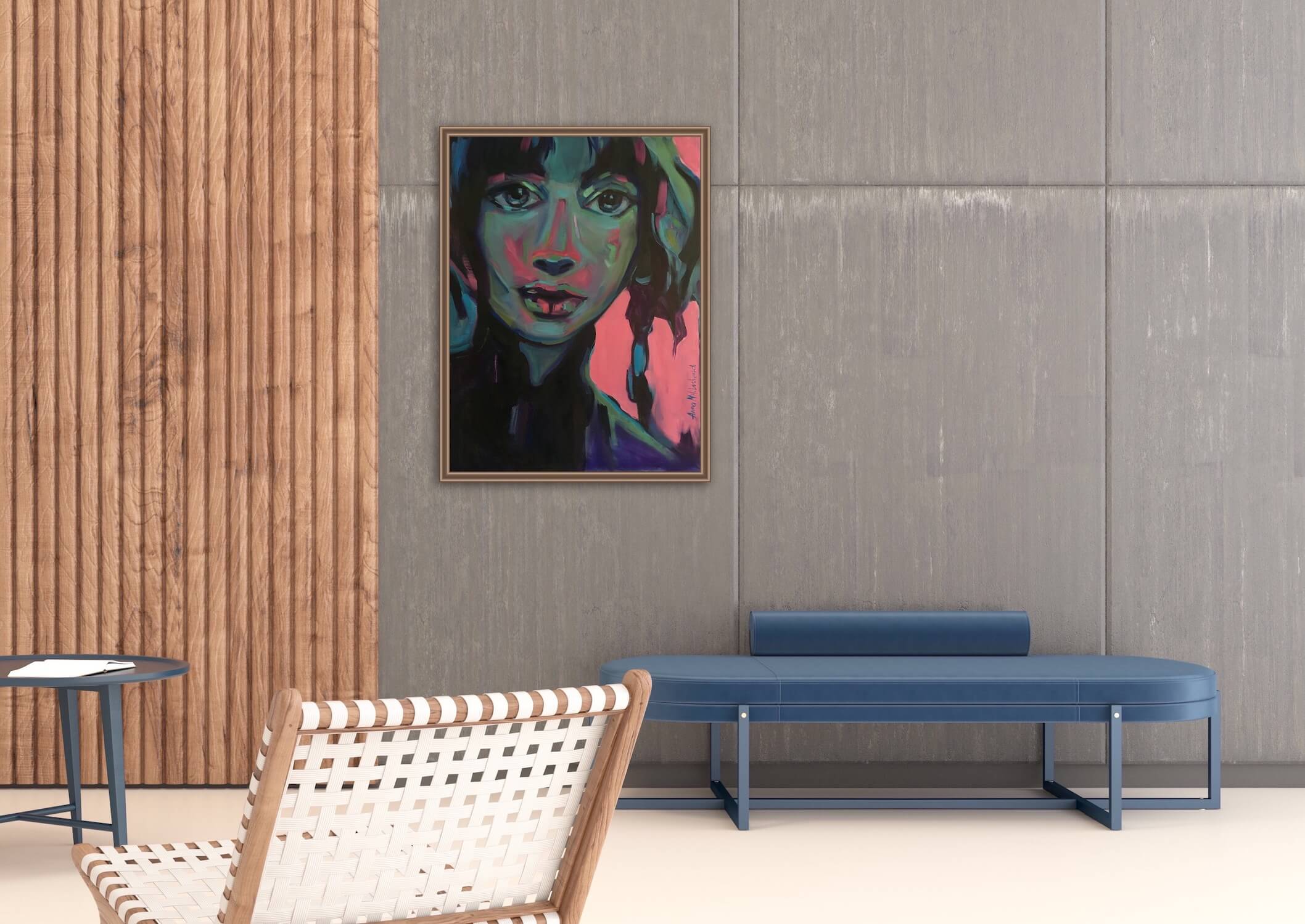 Self-Defined woman portrait by artist Anna Miklashevich