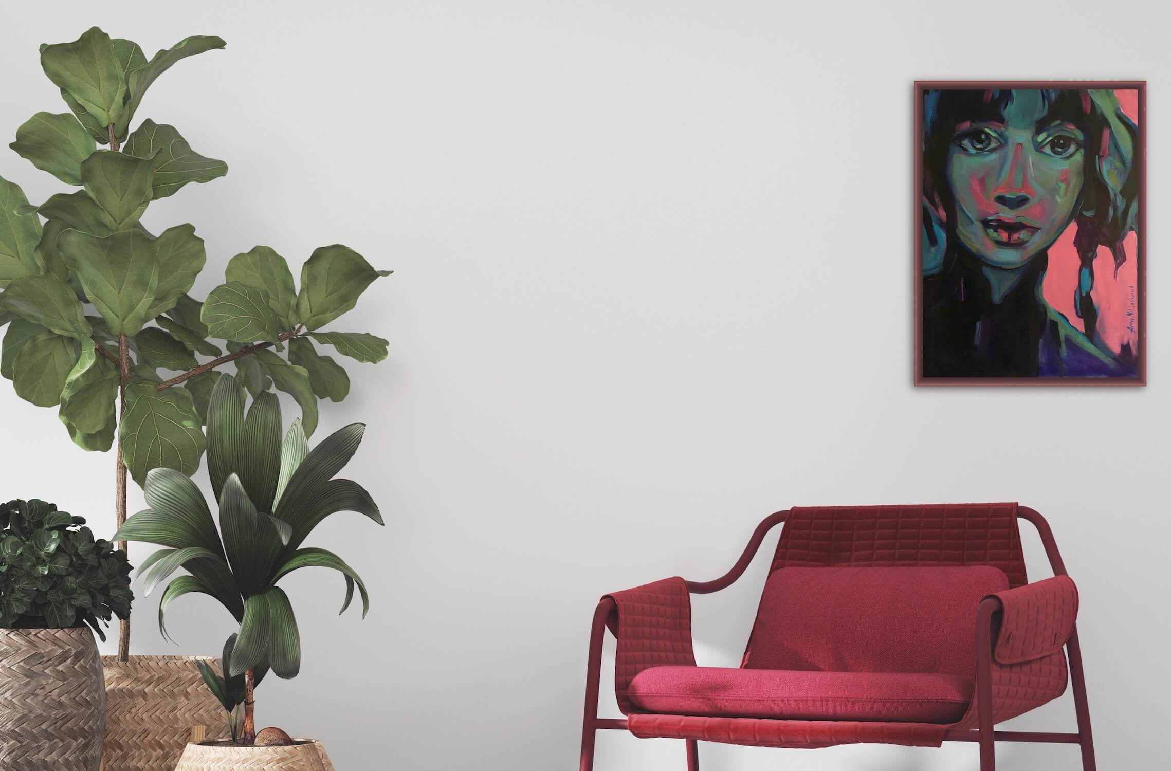 Self-Defined woman portrait by artist Anna Miklashevich