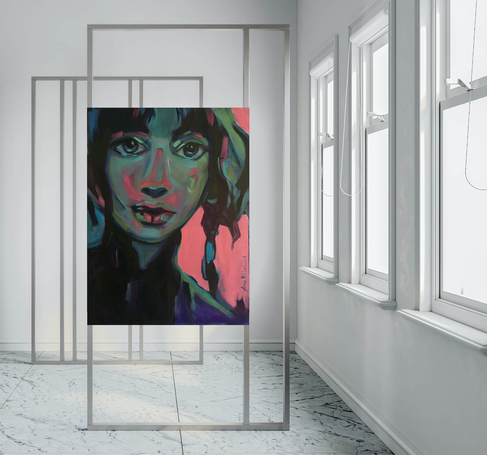 Self-Defined woman portrait by artist Anna Miklashevich