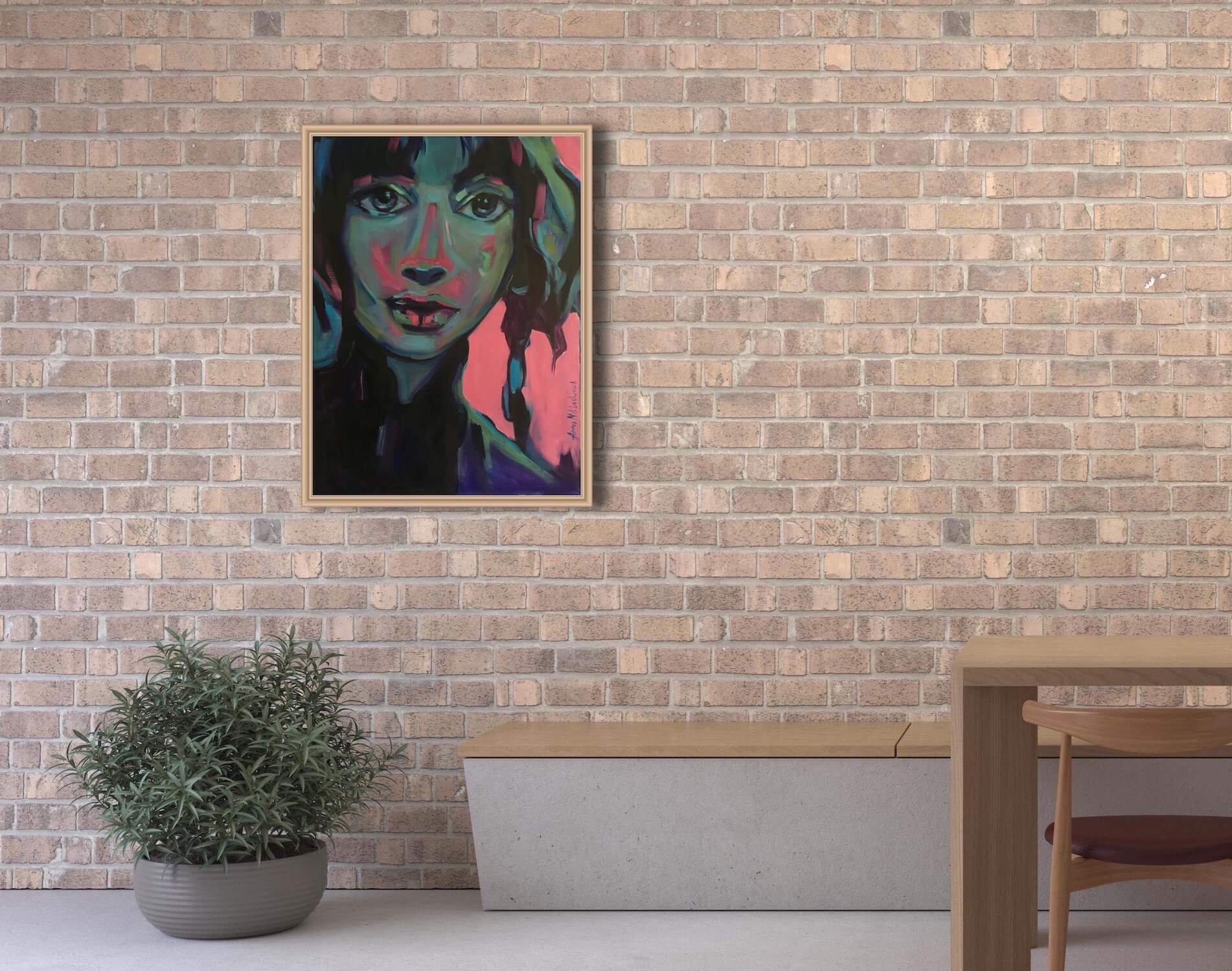 Self-Defined woman portrait by artist Anna Miklashevich