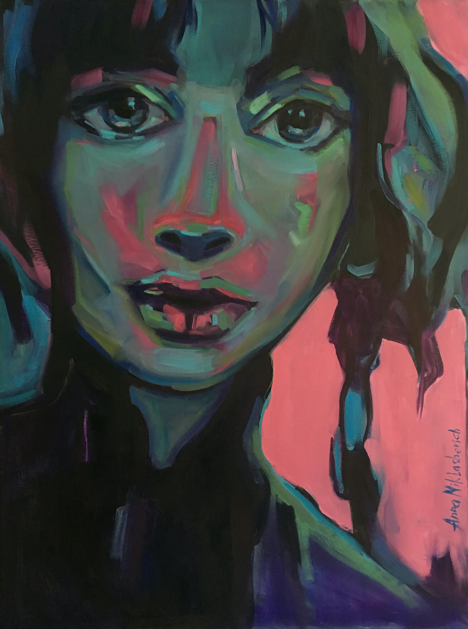 Self-Defined woman portrait by artist Anna Miklashevich