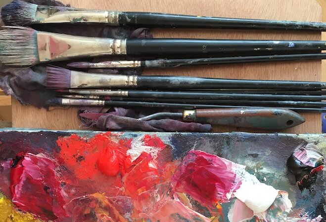 Painting process Anna Miklashevich