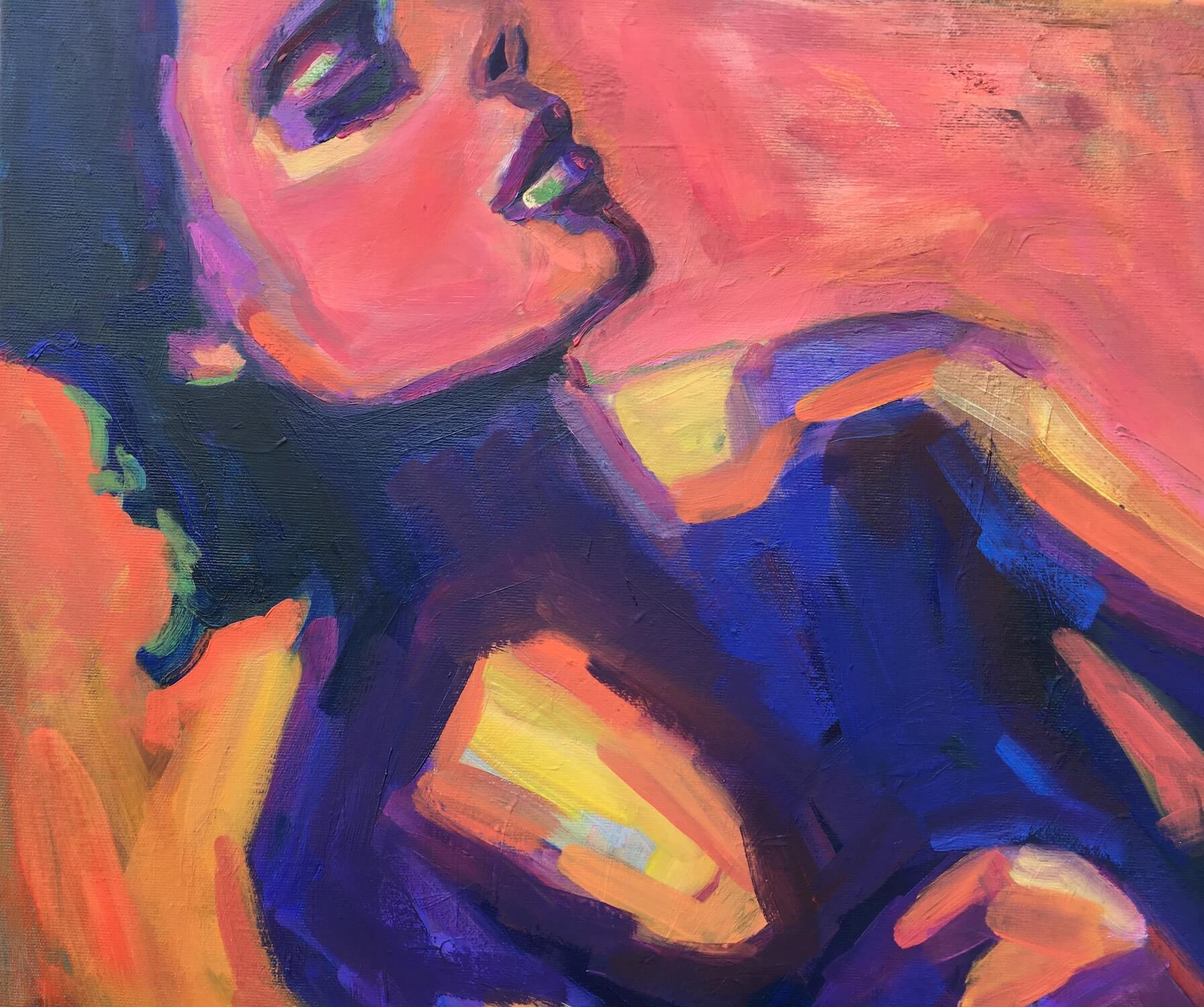 Feel Special Female Painting by artist Anna Miklashevich