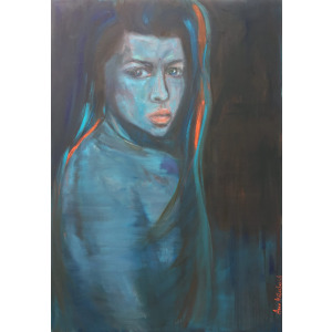 Peaceful Warrior painting by artist Anna Miklashevich