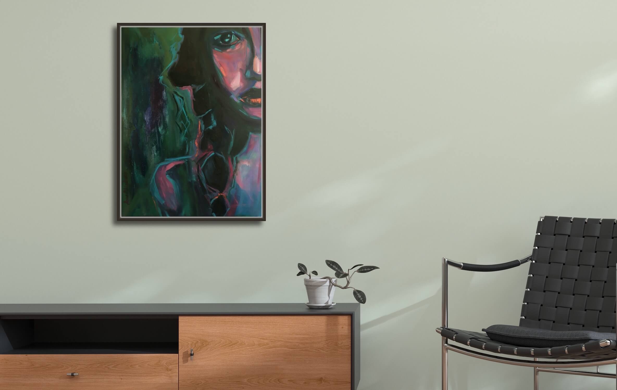 Persistent woman portrait by artist Anna Miklashevich