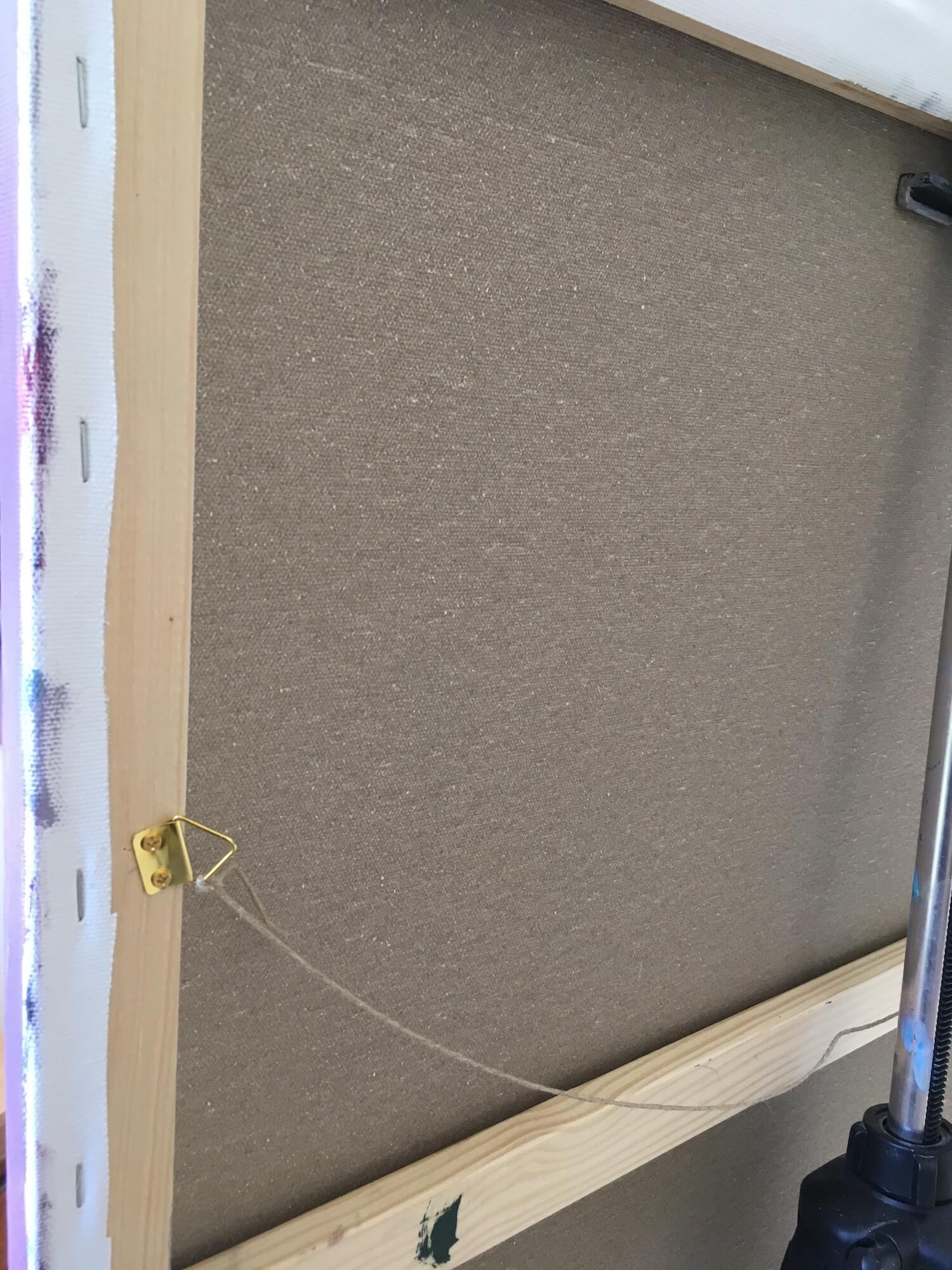 back of the painting