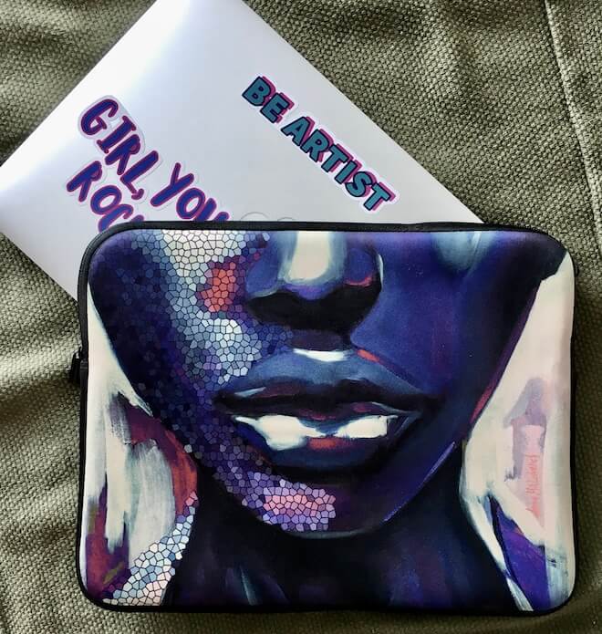 art laptop sleeve by artist Anna Miklashevich