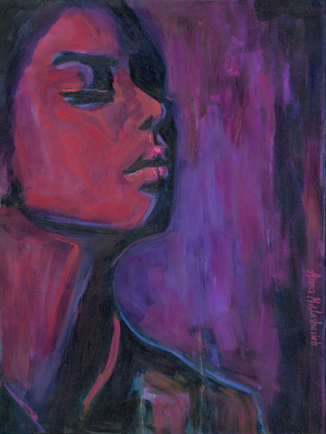 UNWAVERING - contemporary woman portrait - artist Anna Miklashevich