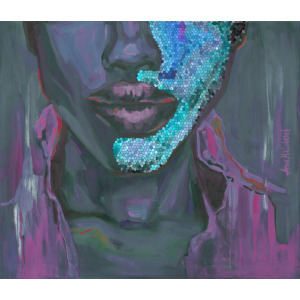 Believer -a African woman portrait - artist Anna Miklashevich