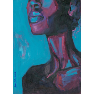 Neona - afro female portrait by Anna Miklashevich