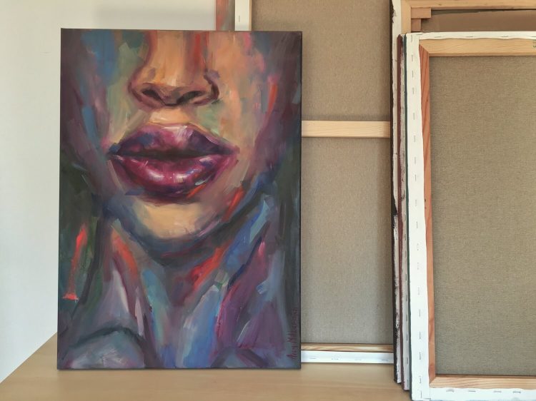 Gloss Expressionist Portrait of a Black Woman by Anna Miklashevich