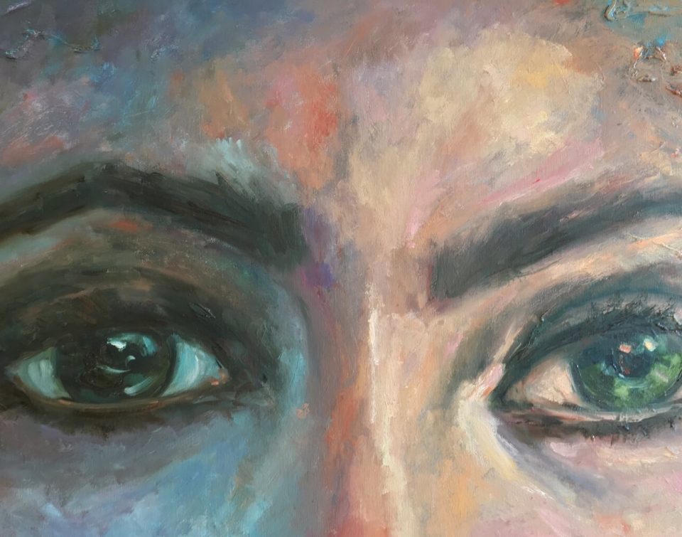 Contemporary woman portrait by artist Anna Miklashevich